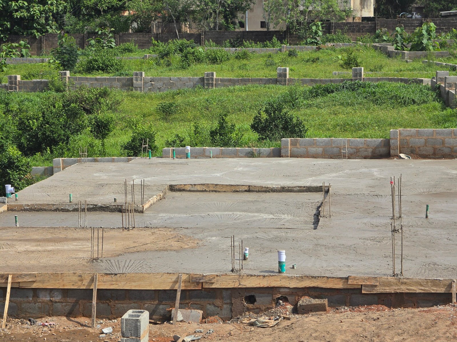 Foundation stage of a Johnson Realty build in Ibadan
